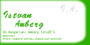 istvan amberg business card